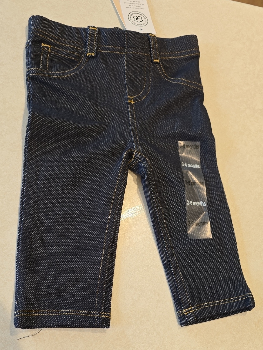 First Impressions Baby Denim Look Leggings
